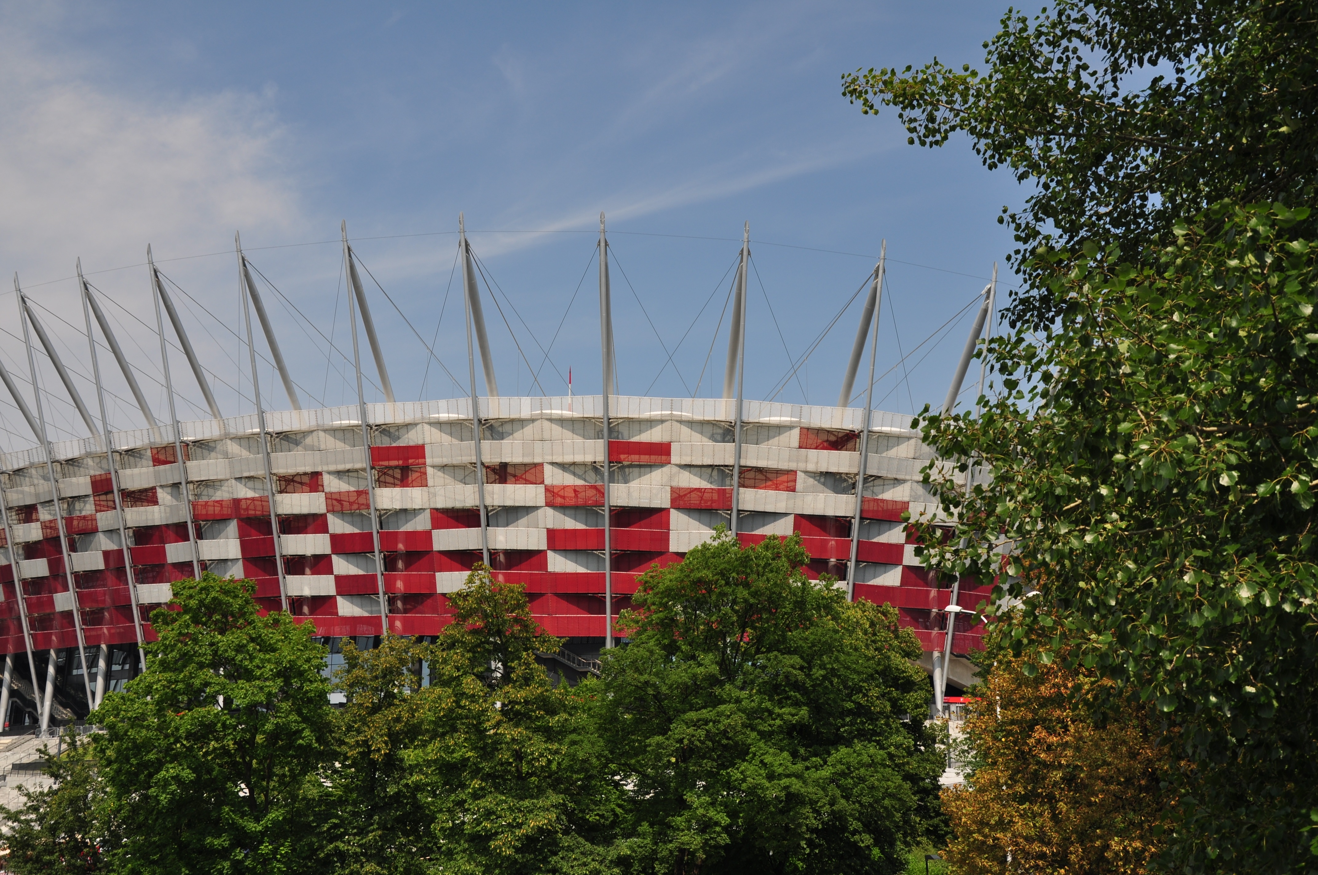 white and red stadium