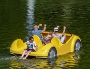 yellow car pedal boat thumbnail