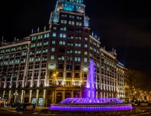 Barcelona, Fountain, Night, Blue, night, illuminated thumbnail