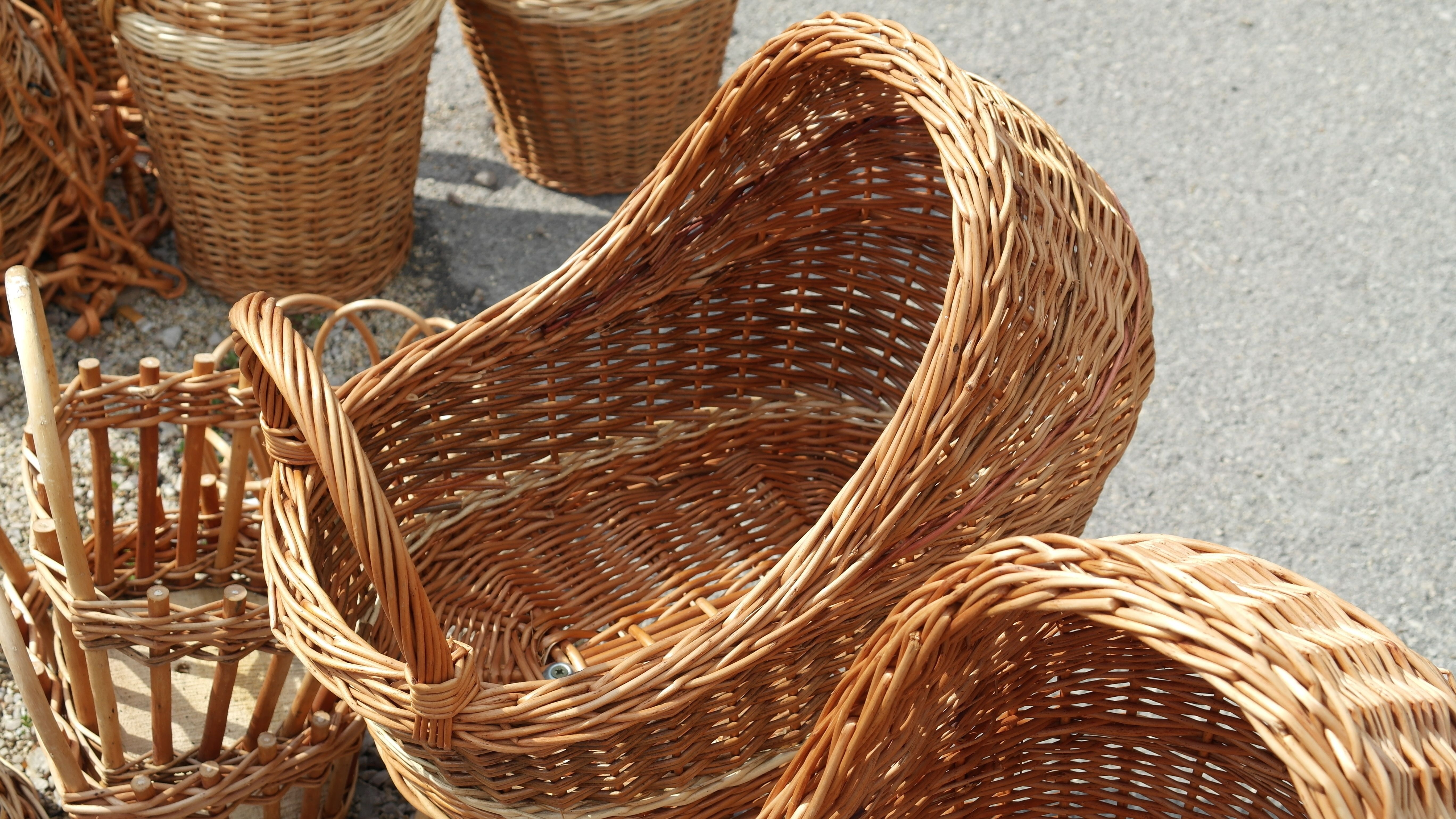 brown wicker basket