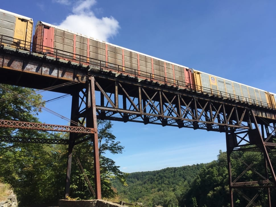 brown steel suspension bridge preview