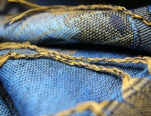 blue and yellow cloth thumbnail
