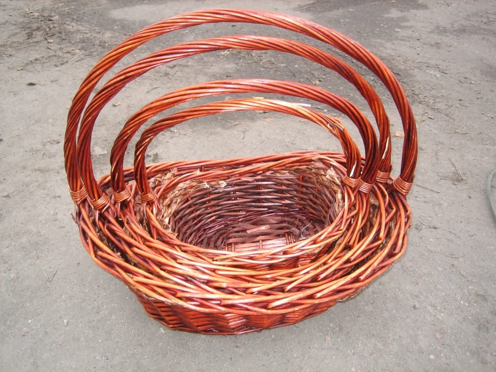 brown wicker 4 basket preview