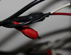black and red aux cables thumbnail
