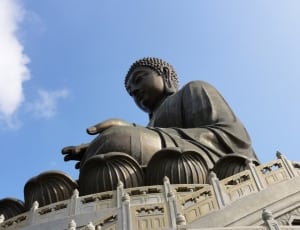 black gautama buddha statue thumbnail