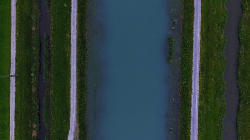aerial view of calm body of water preview