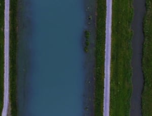 aerial view of calm body of water thumbnail