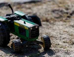 green yellow and white tractor scale model thumbnail