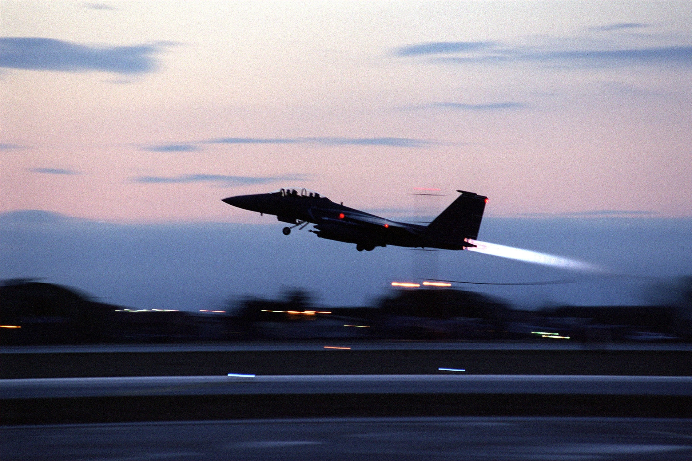 fighter jet taking off