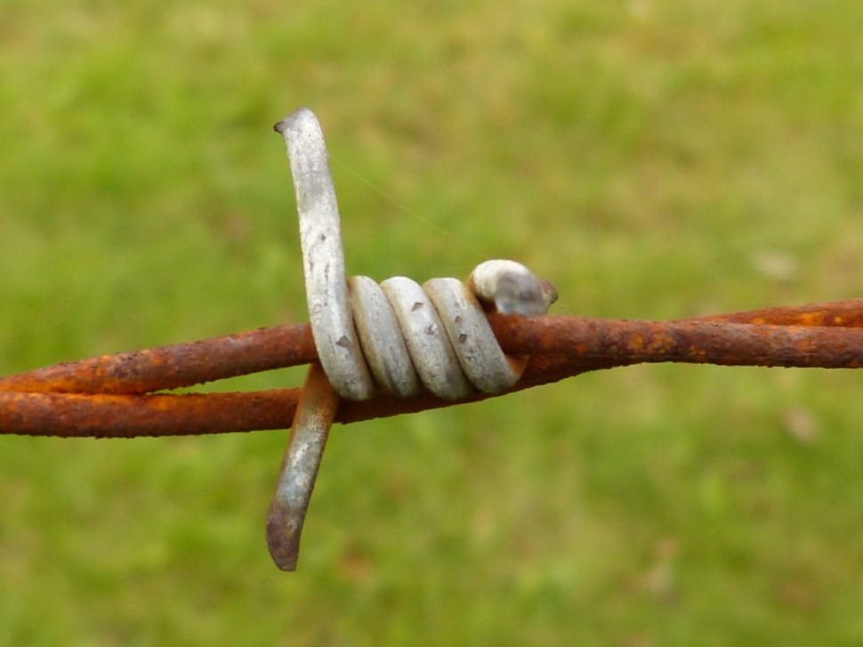 gray metal barbed wire preview