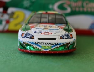 white green and red chevrolet monte carlo ss toy thumbnail