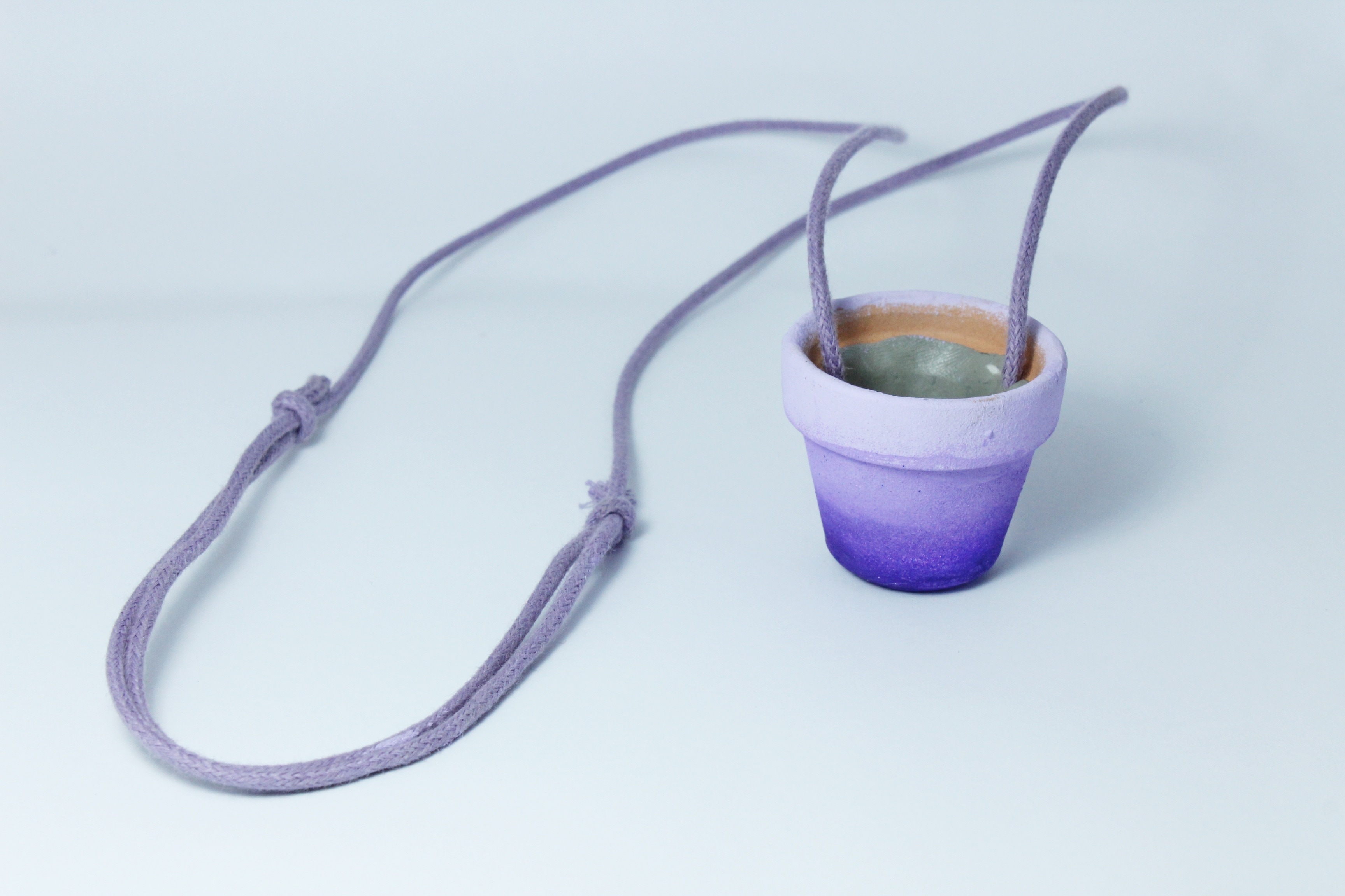 purple pot pendant necklace