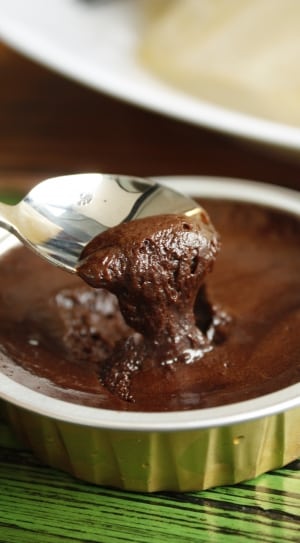 chocolate in round bowl with spoon thumbnail