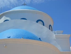 blue dome church santorini greece thumbnail