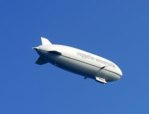 white zeppelin universitat aircraft thumbnail