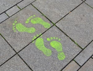 2 pairs of human footprints thumbnail