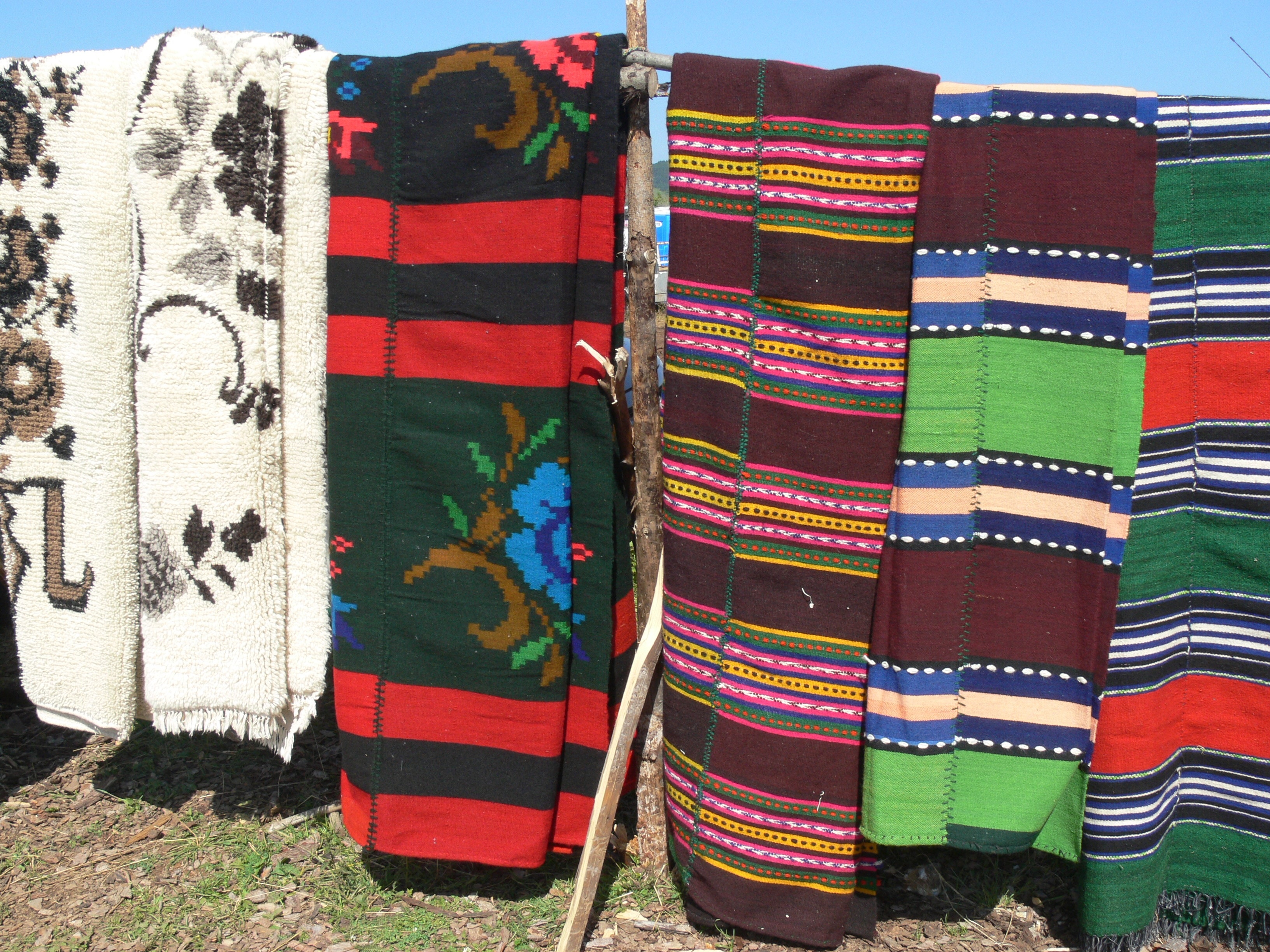 assorted color textiles