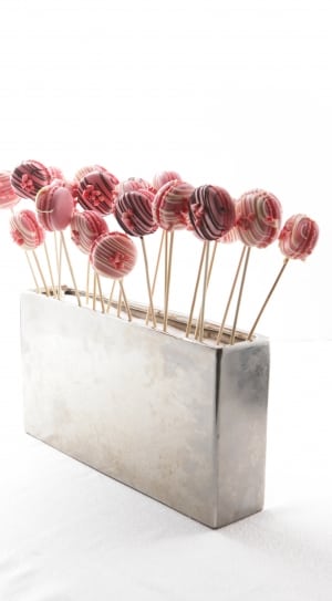 pink and grey stick with pastries lot thumbnail