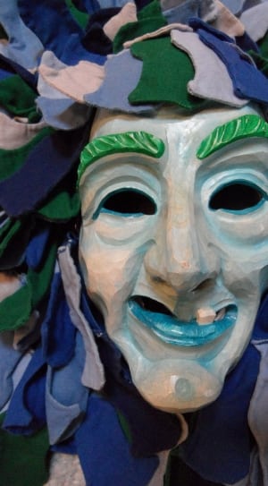 white blue and green mask thumbnail