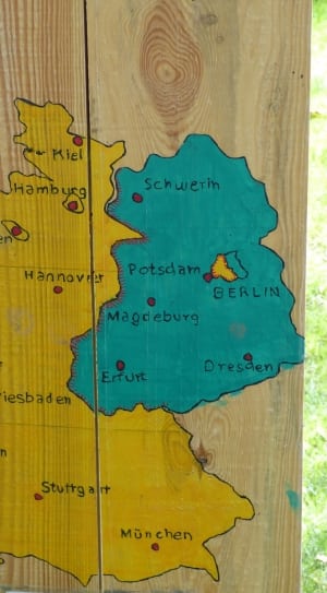 map illustration on wooden board thumbnail