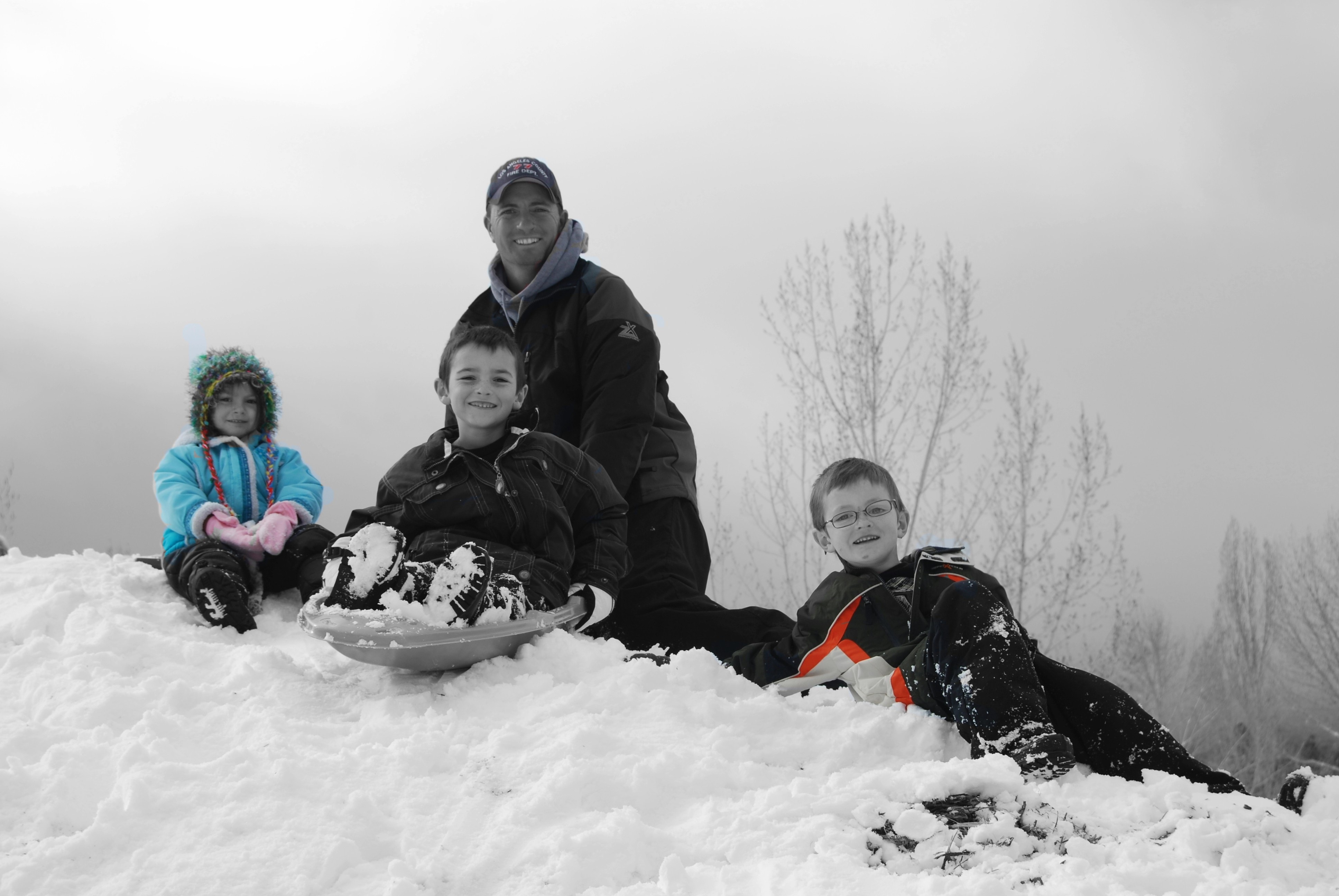 group of person on snow photo