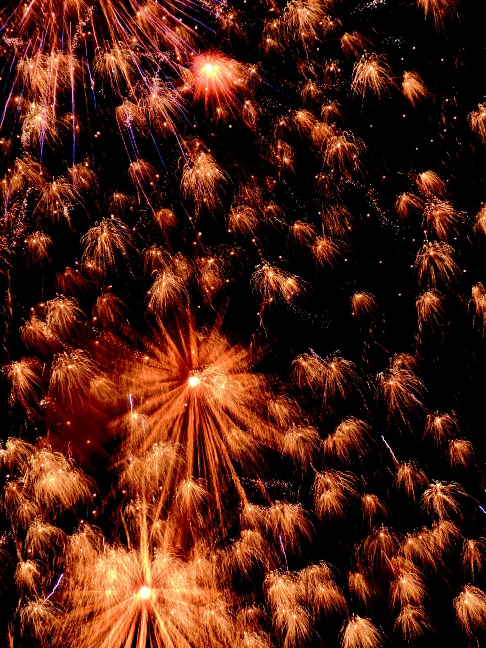 orange fireworks time lapse preview