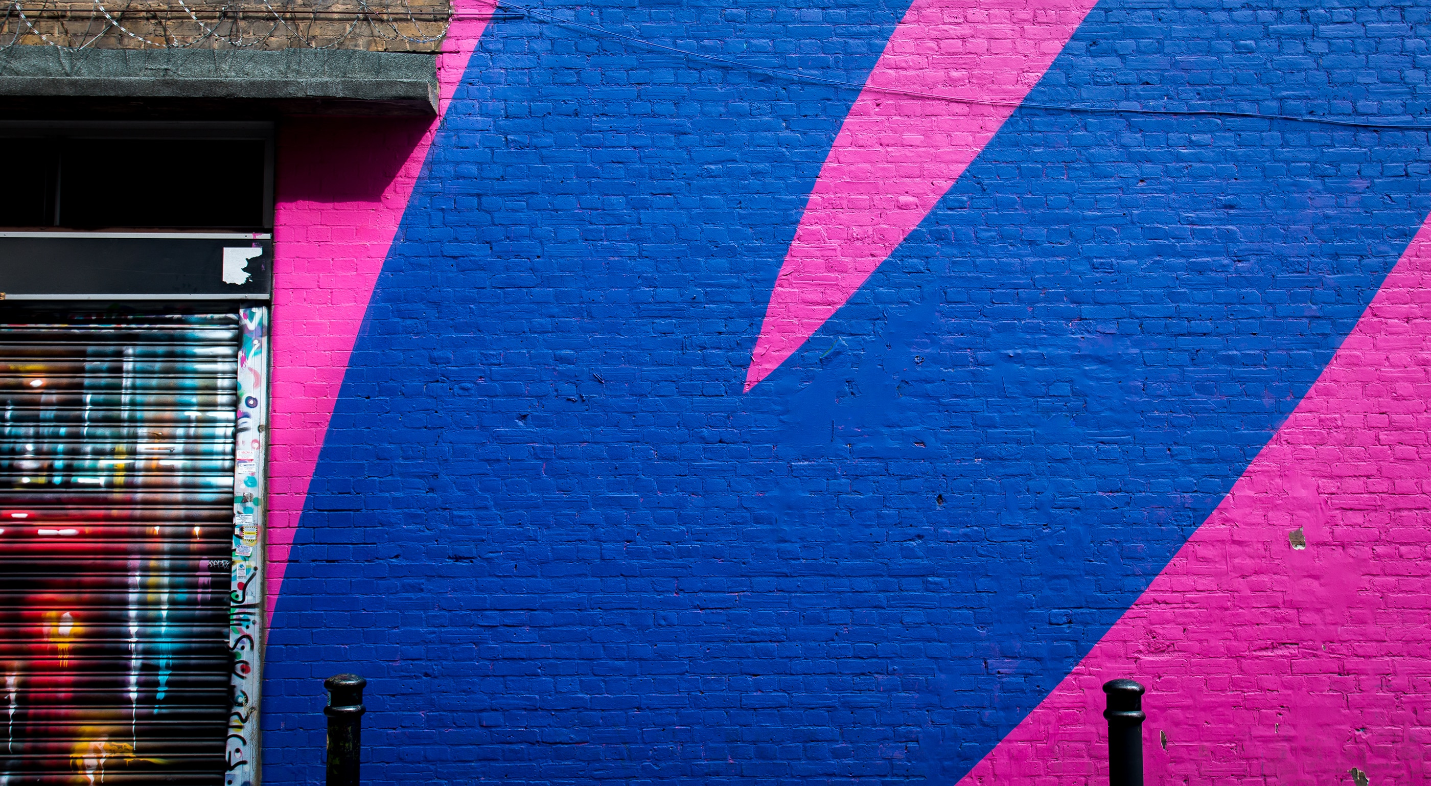 blue and purple wall paint