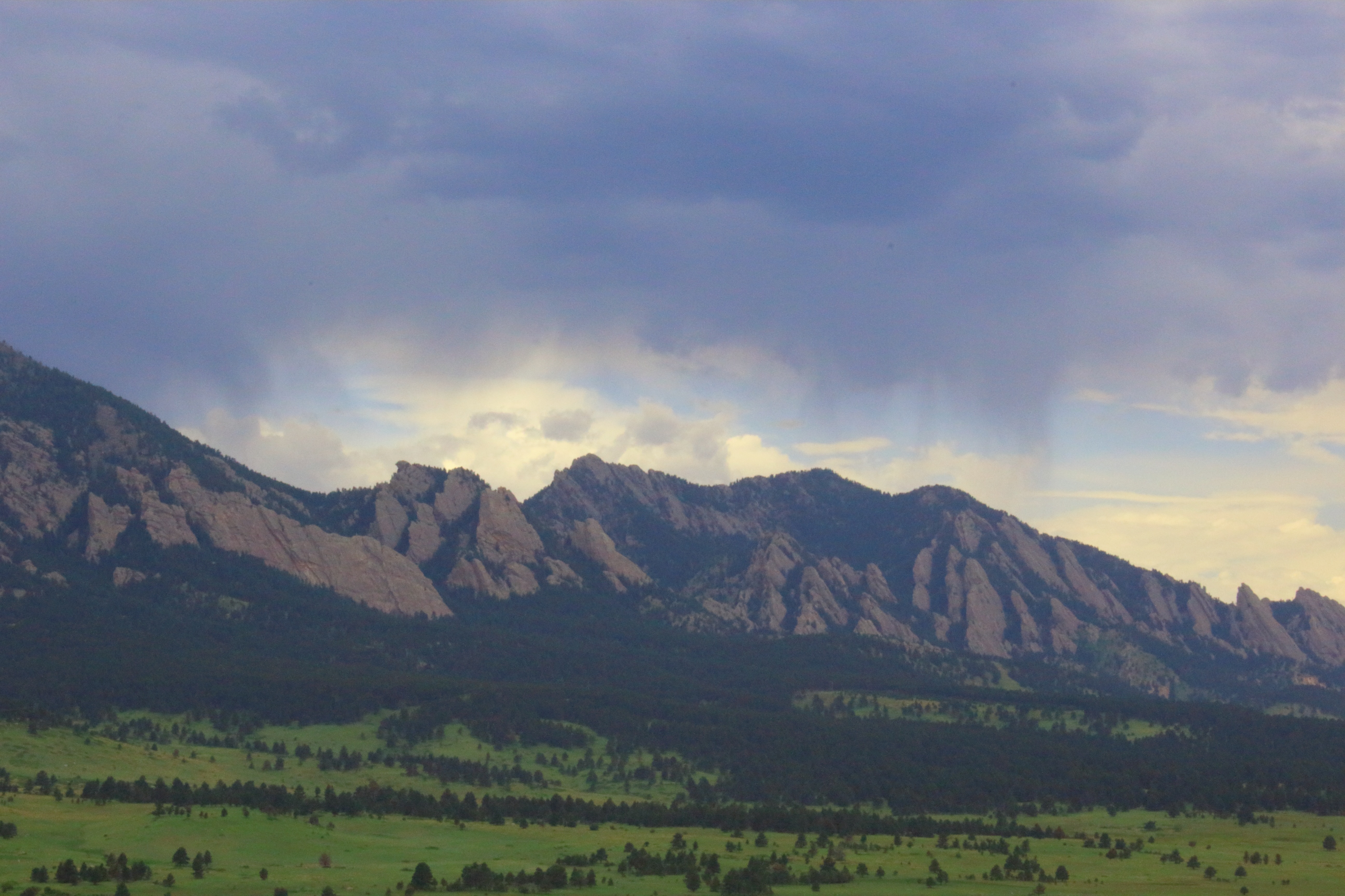 green and brown mountain range
