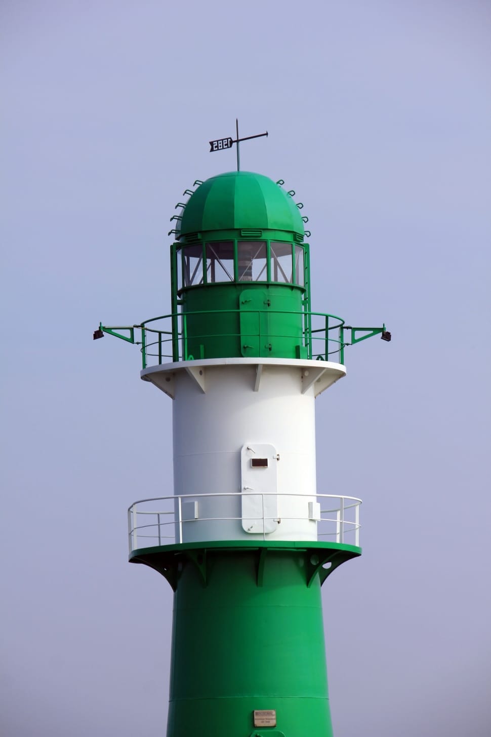white and green steel lighthouse preview