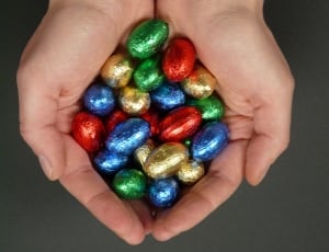 red green and blue chocolates thumbnail