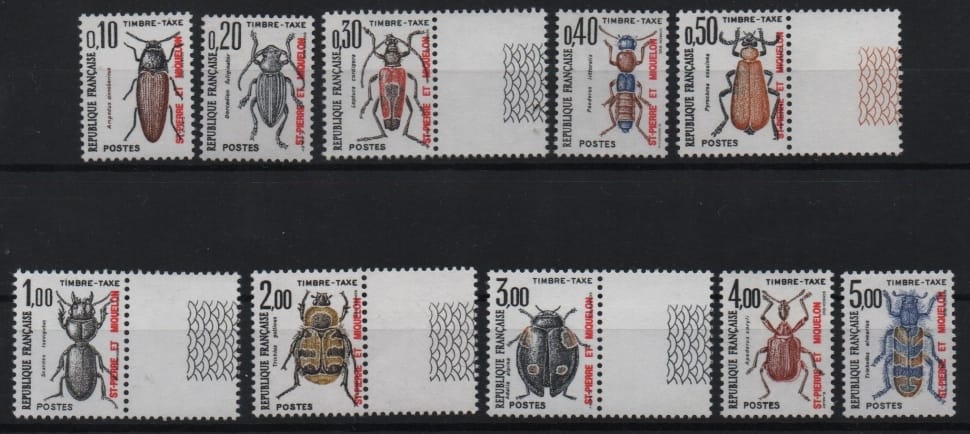 8 insect postage stamps preview