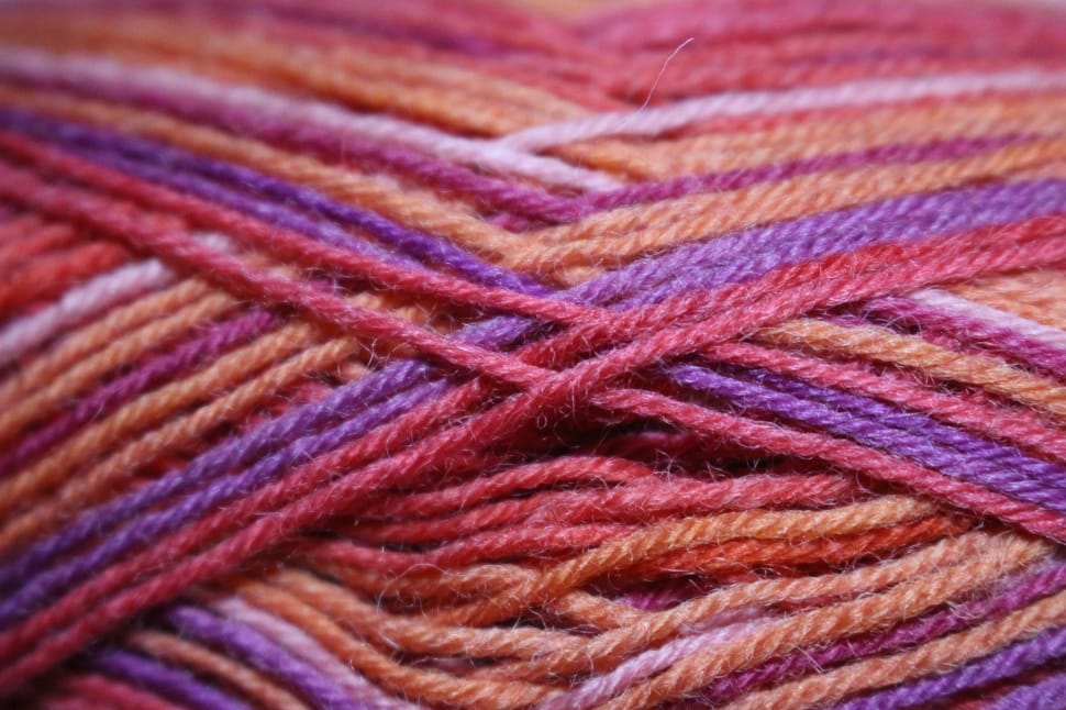red purple and brown yarn preview