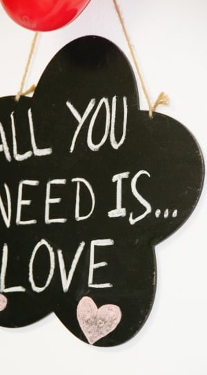 black all you need is love decor thumbnail