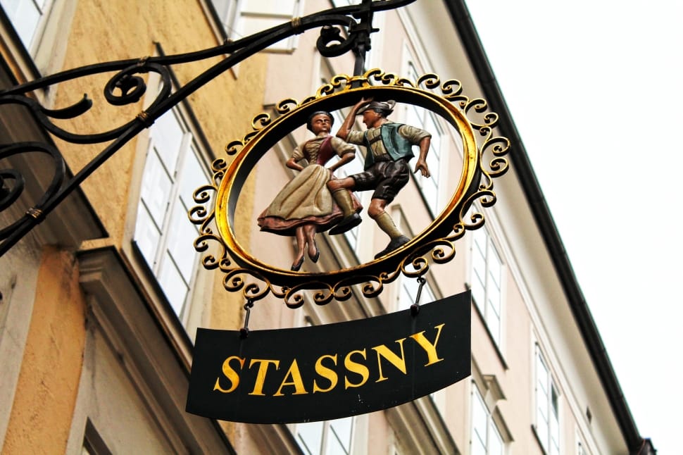 brass and black stassny store signage preview