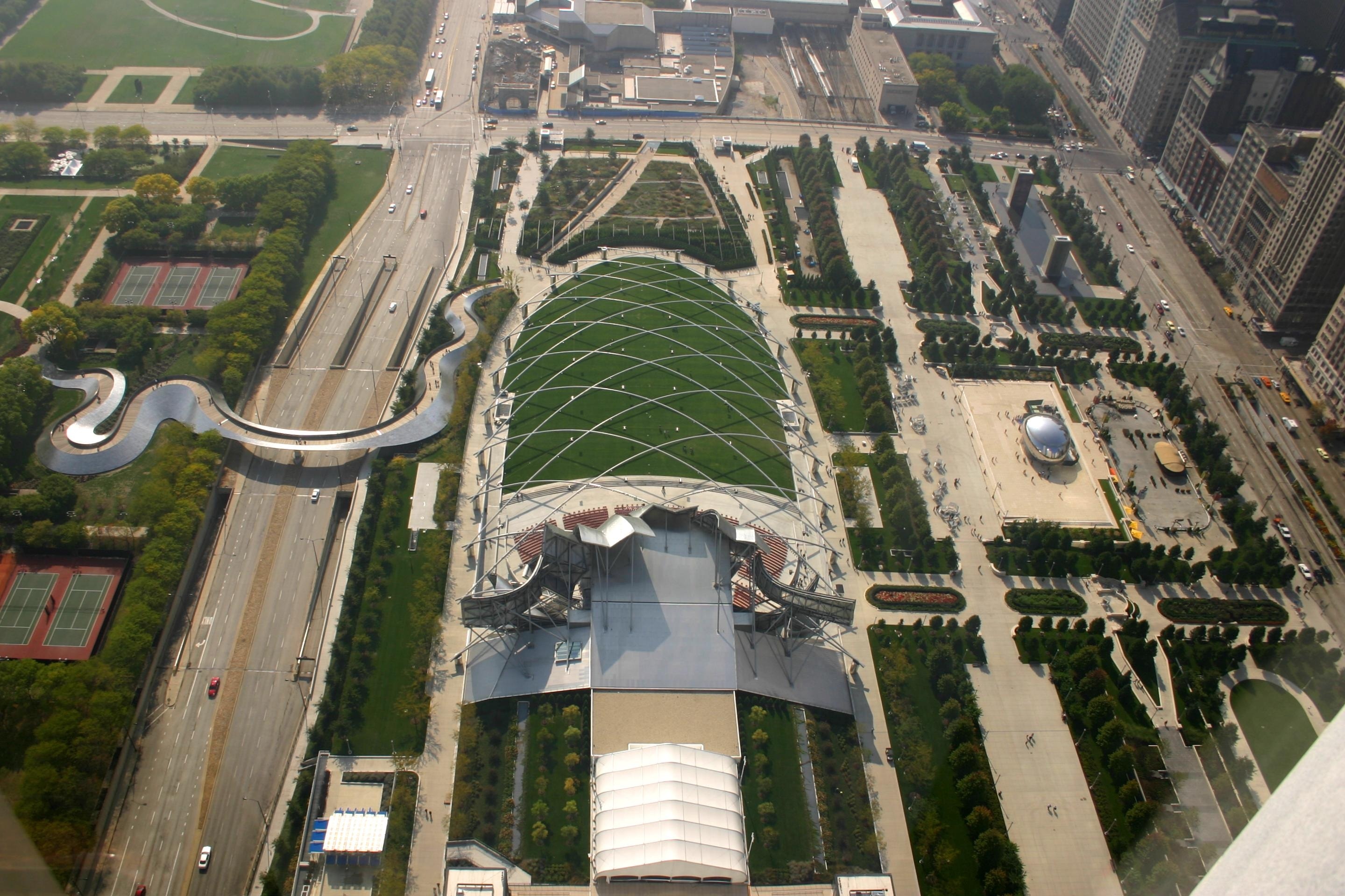 aerial photo of a landmark
