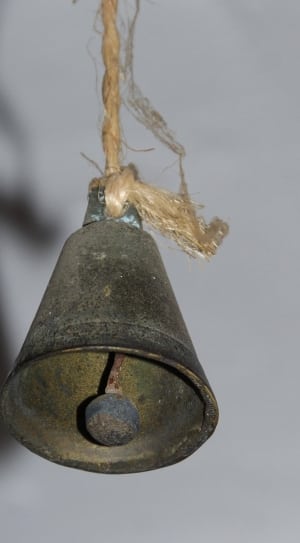 black bell with brown rope thumbnail
