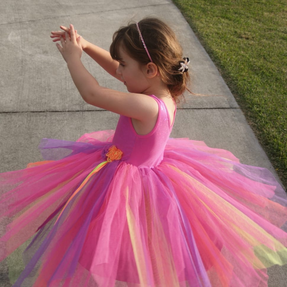 Pink yellow 2025 tutu skirt