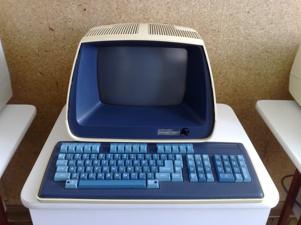 Blue And White Crt Monitor And Keyboard Set Free Image Peakpx Images, Photos, Reviews