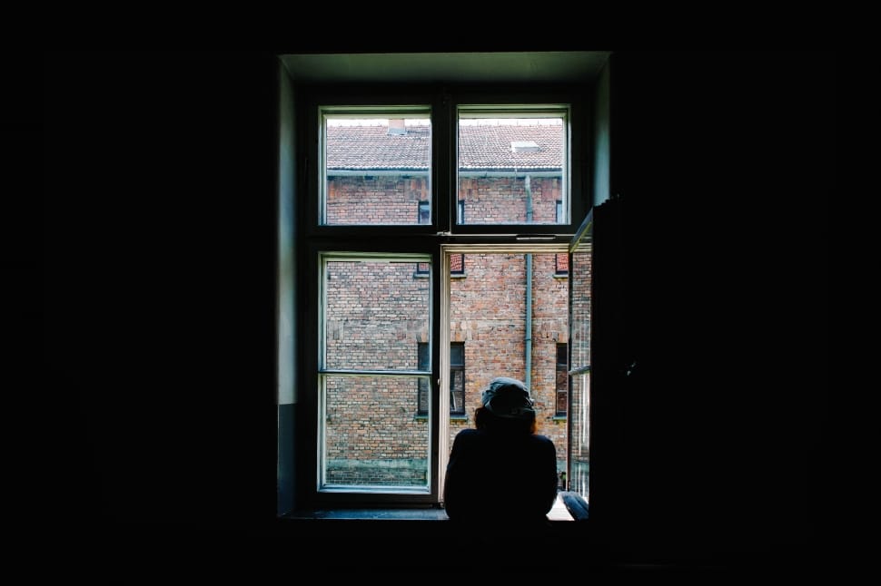 silhouette of person standing in front of window preview