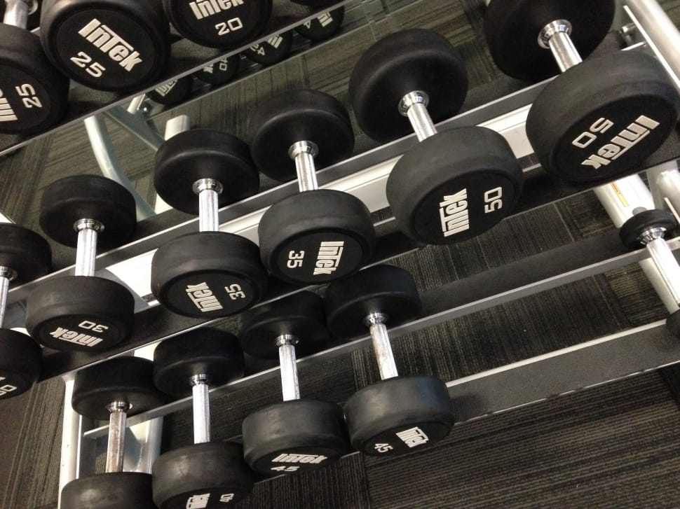 grey and black pro style dumbbell lot preview