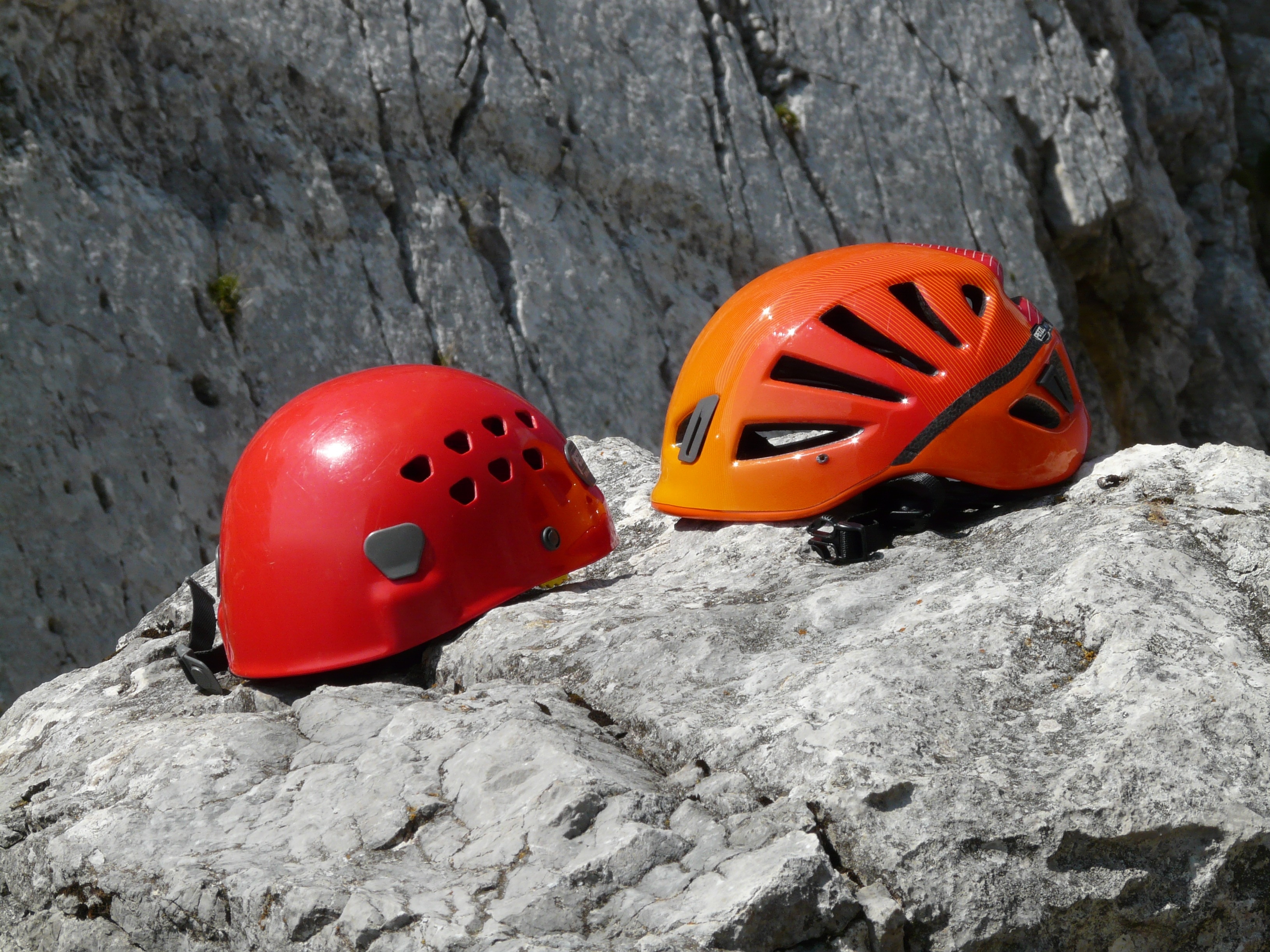 2 bicycle helmets