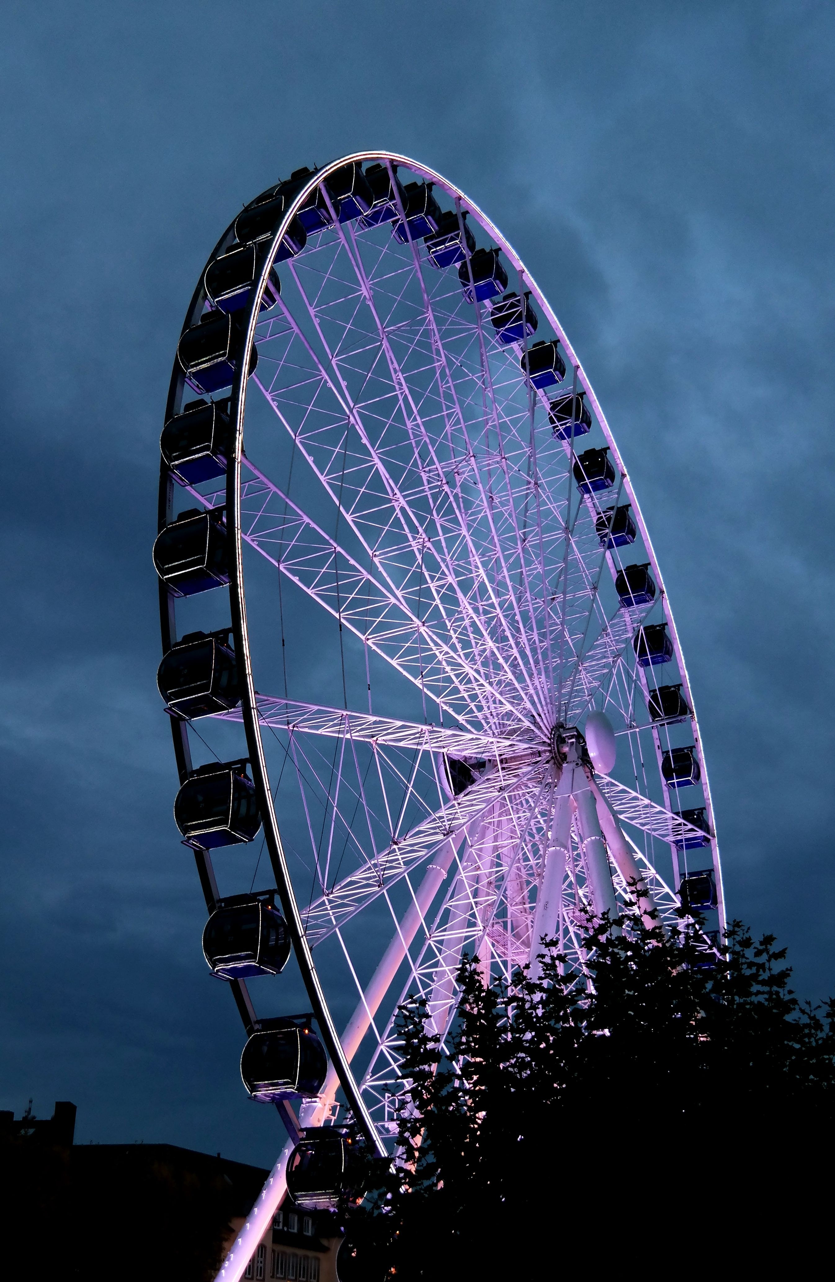 Ferris Wheel, Evening, Night, Ride, ferris wheel, arts culture and entertainment