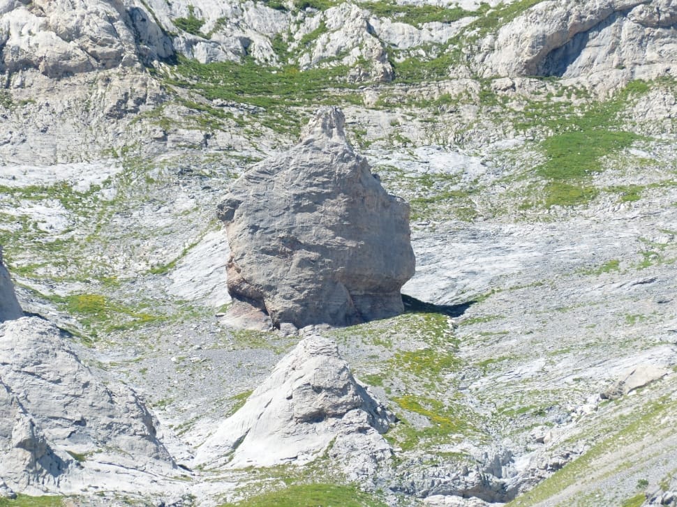 gray rock formation on mountain preview