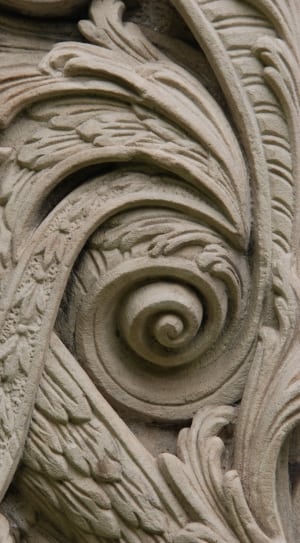 white concrete carved decor thumbnail