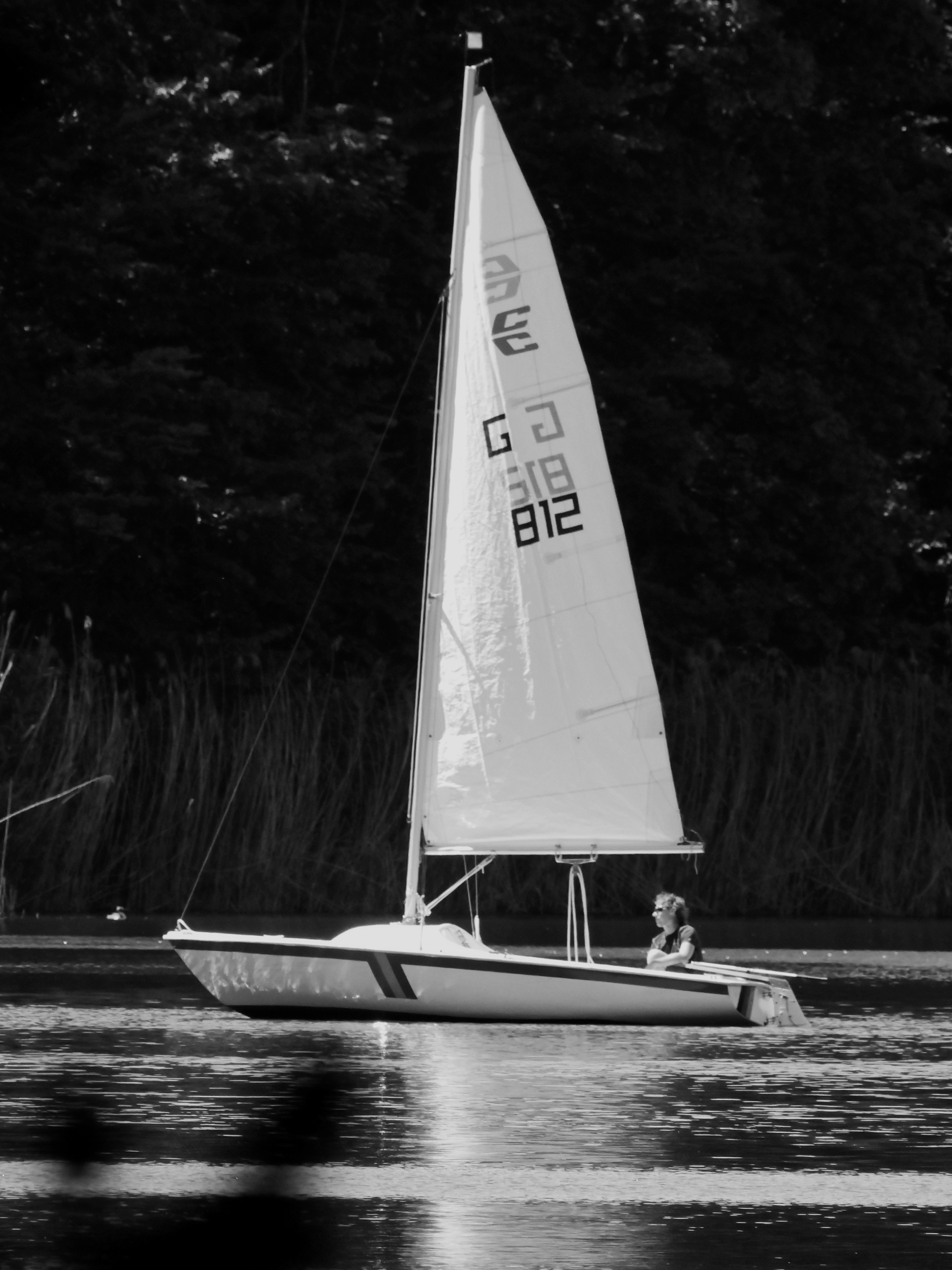 gray sailboat