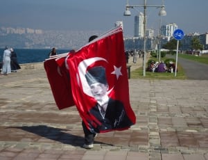 turkey flag with mustafa kemal ataturk thumbnail