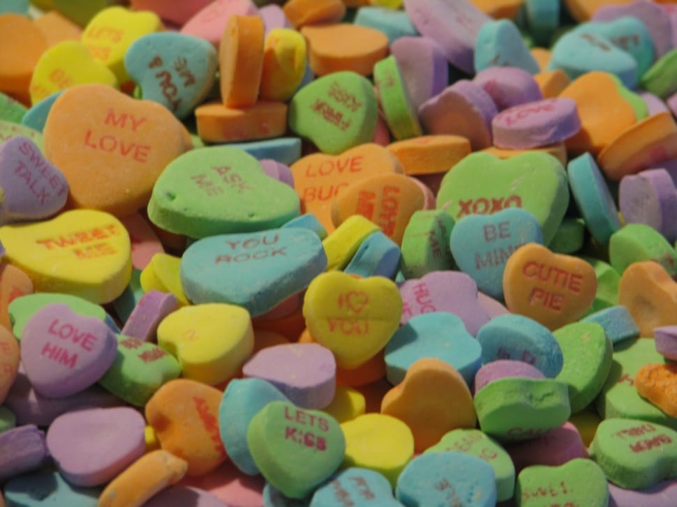heart shaped printed candies preview