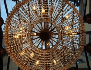brown studded chandelier thumbnail