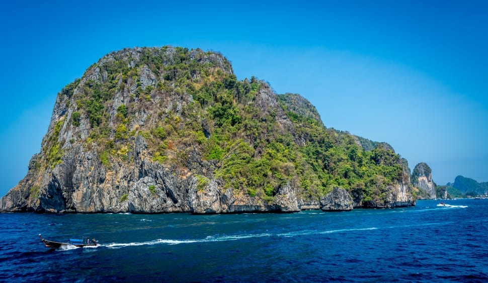 green trees on an islet preview