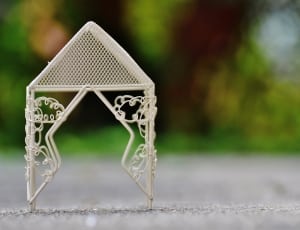white metal tent miniature thumbnail